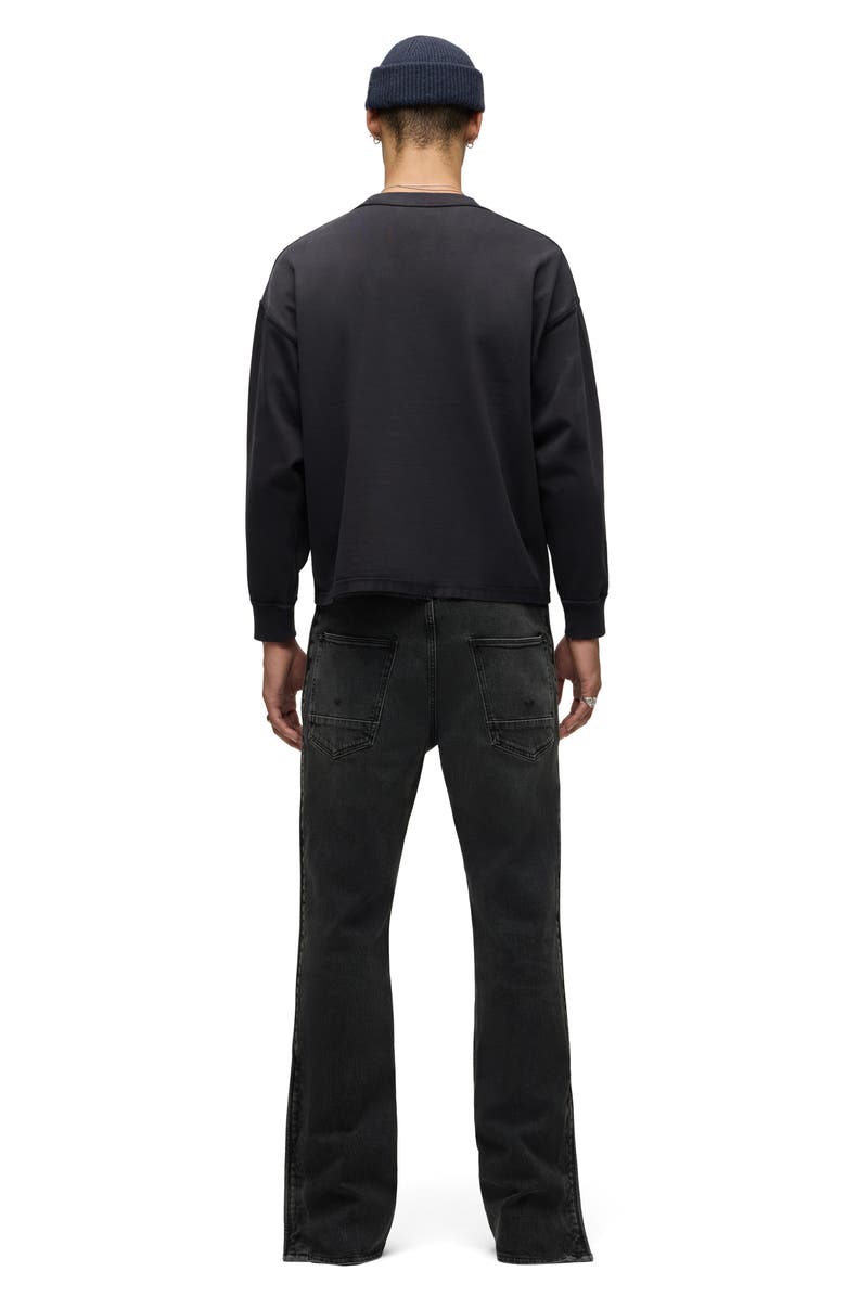 Hudson Jeans Heavyweight Cotton Long Sleeve T-Shirt, Alternate, color, Forest Black