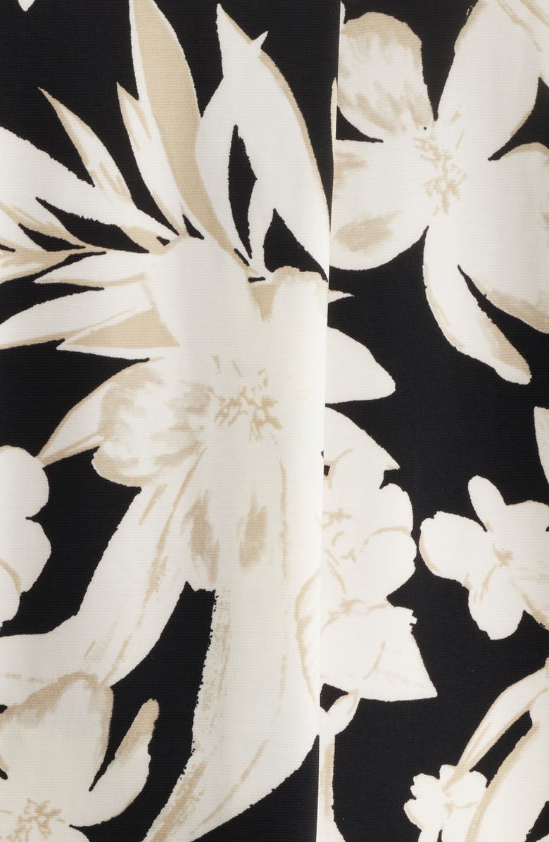 Anne Klein Floral Print Pleat Front Shell, Alternate, color, 