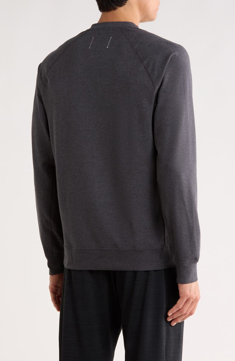 Reigning Champ Recovery Brushed Jersey Crewneck Pullover, Alternate, color, Heather Black