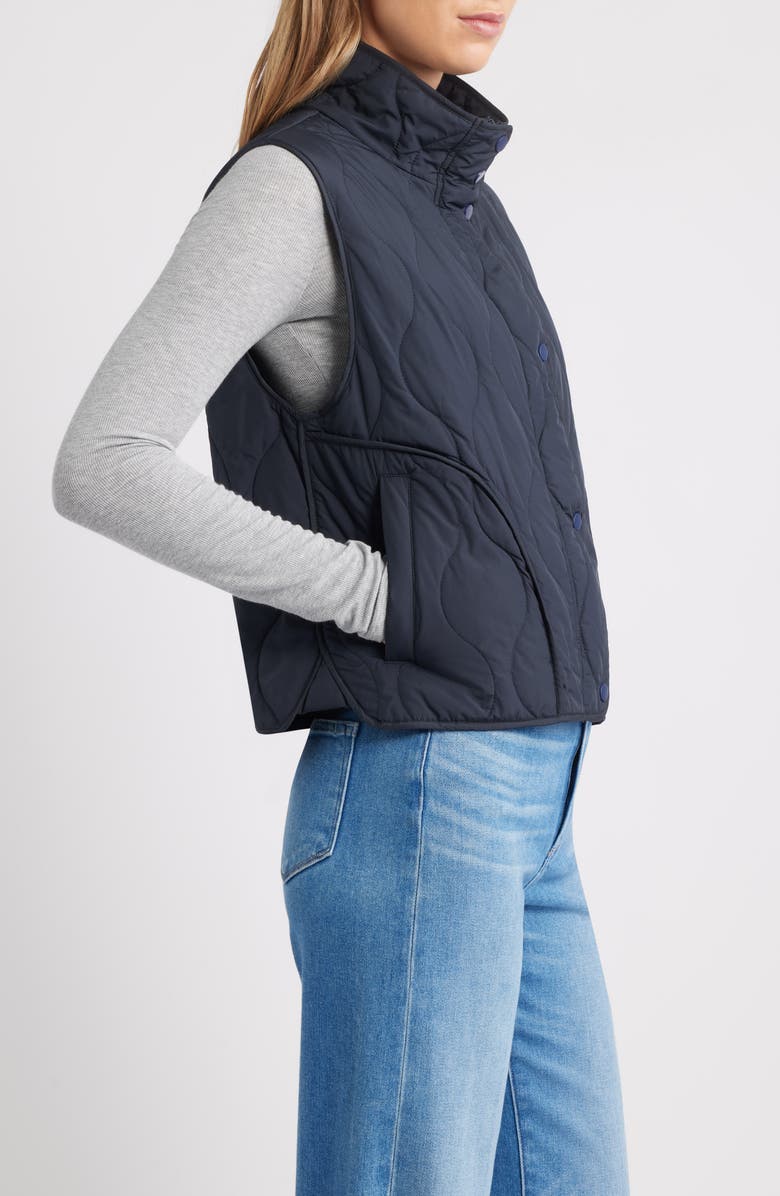 Bernardo Beekman Quilted Puffer Vest, Alternate, color, Cherry Laquer