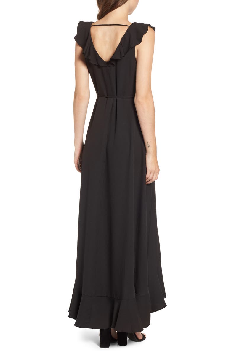 Leith Ruffle Wrap Maxi Dress, Alternate, color,