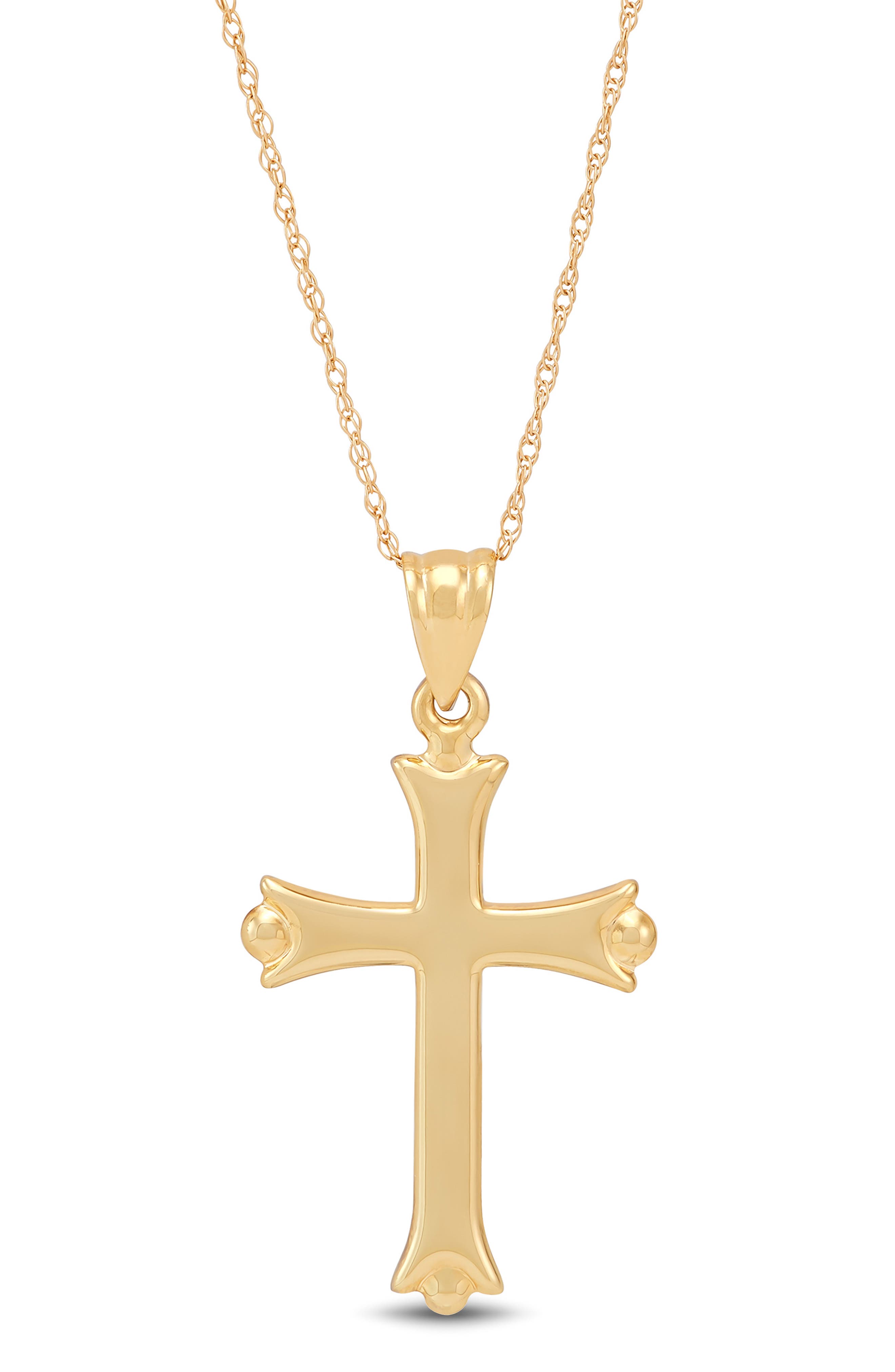 Frankie & Zoe 14K Gold Cross Necklace