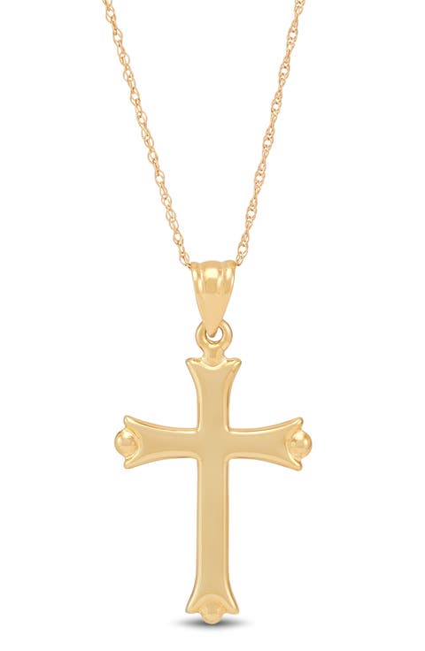 14K Gold Cross Necklace