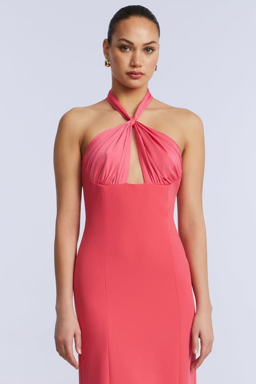 Bcbg Midi Dress With A Twist In Pink