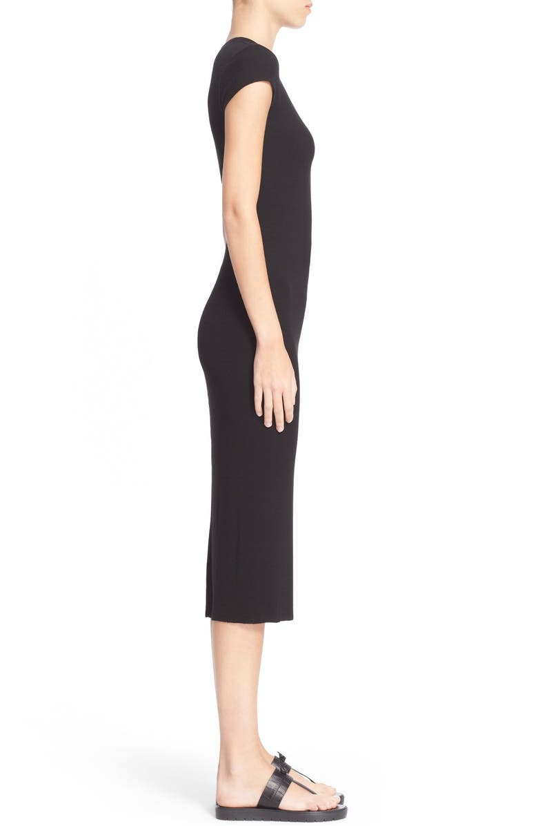 Enza Costa Enza Costa Ribbed Cap Sleeve Sheath Dress, Alternate, color, 