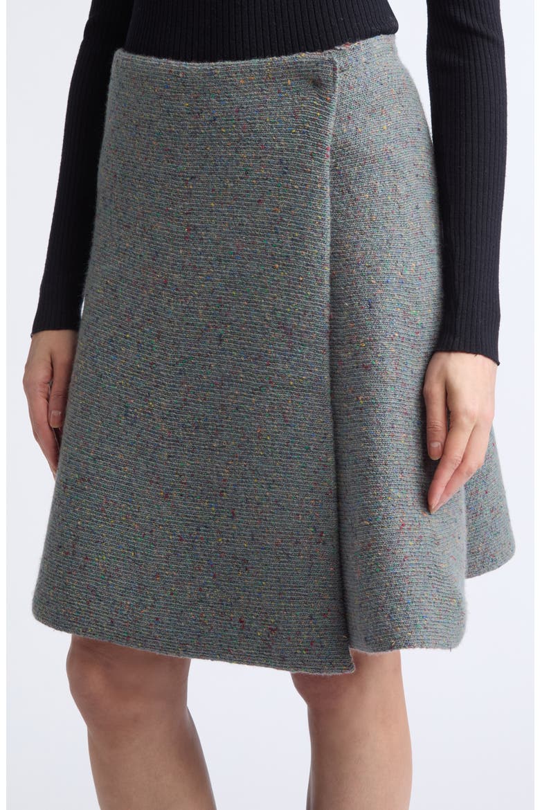 Capucine Wool Donegal Sweater Skirt, Alternate, color, BLUE MULTI