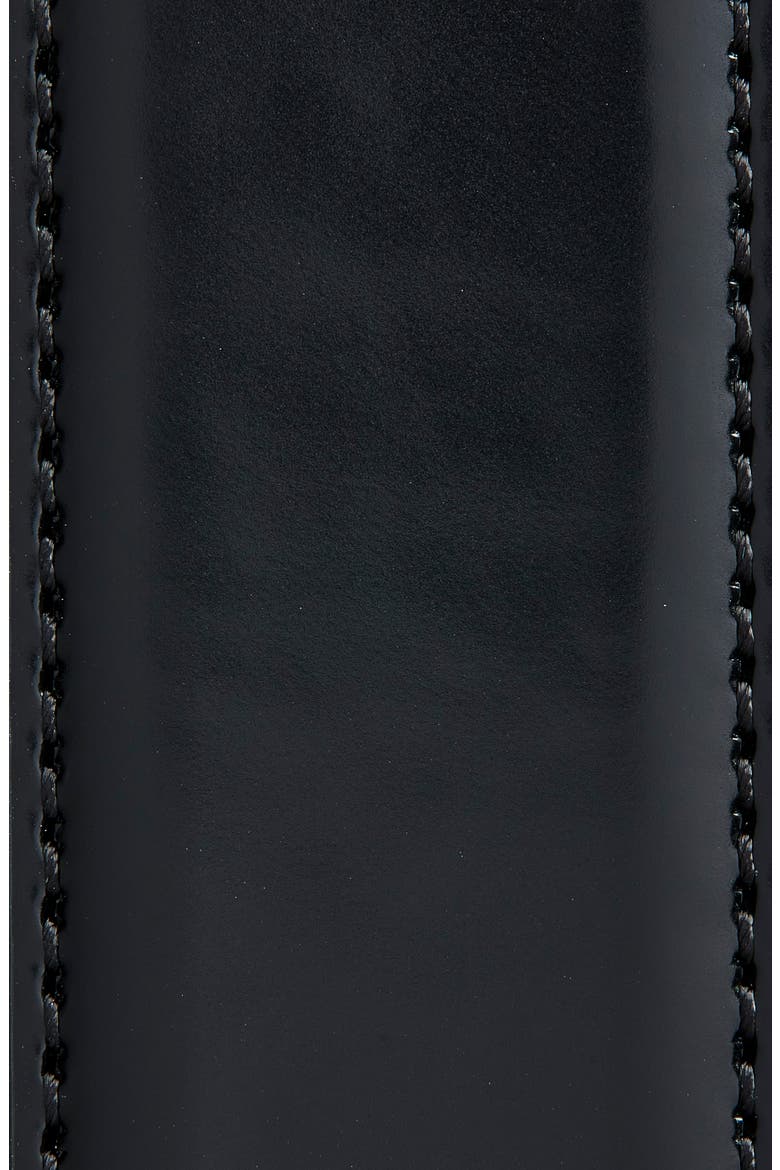 VLOGO Signature Leather Belt, Alternate, color, BLACK