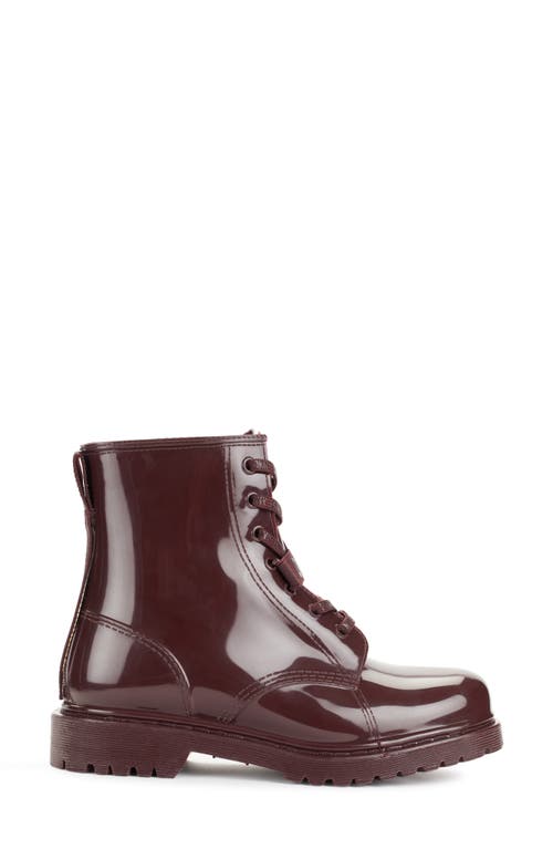 Dkny Tilly Lace-up Rain Boot In Burgundy