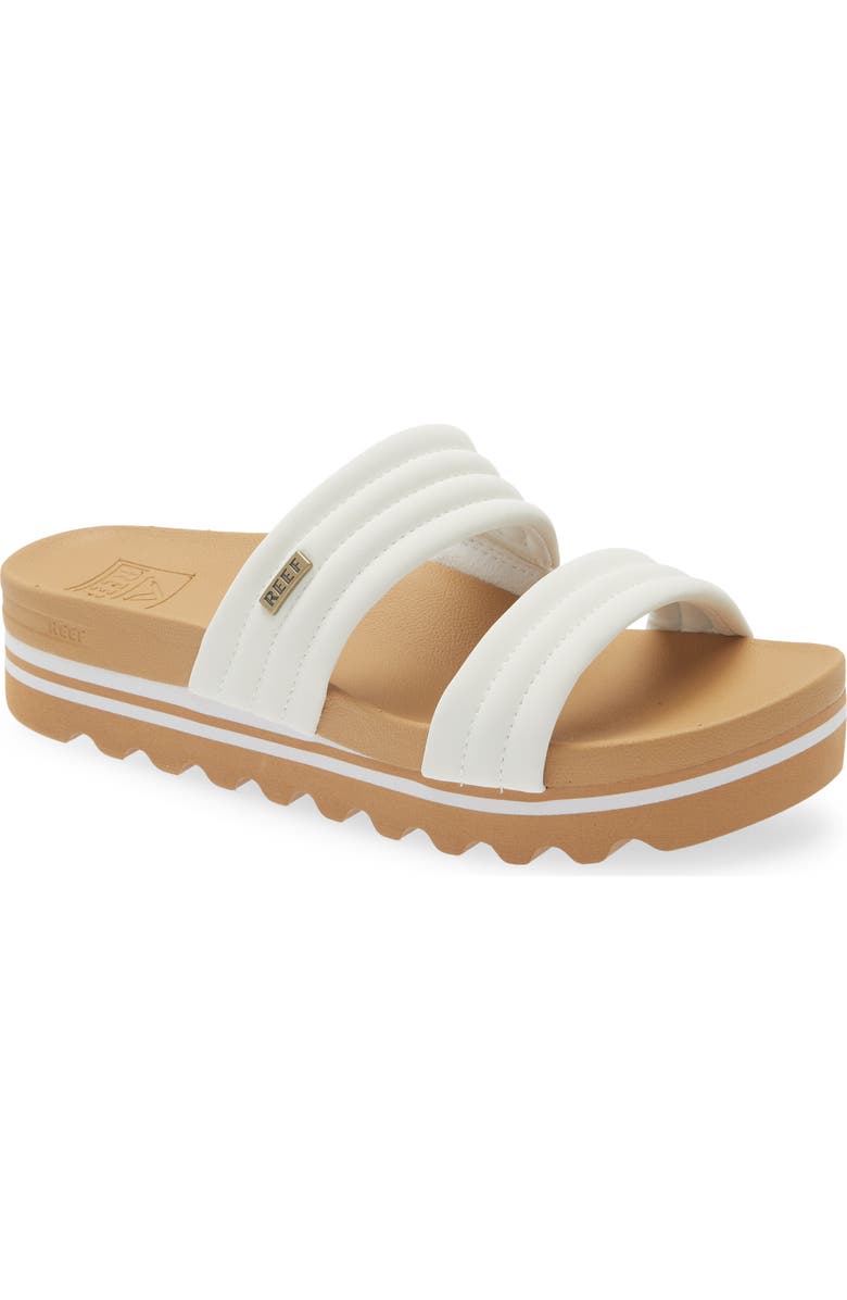 Reef Kaia 2 Bar Slide Sandal, Main, color, White
