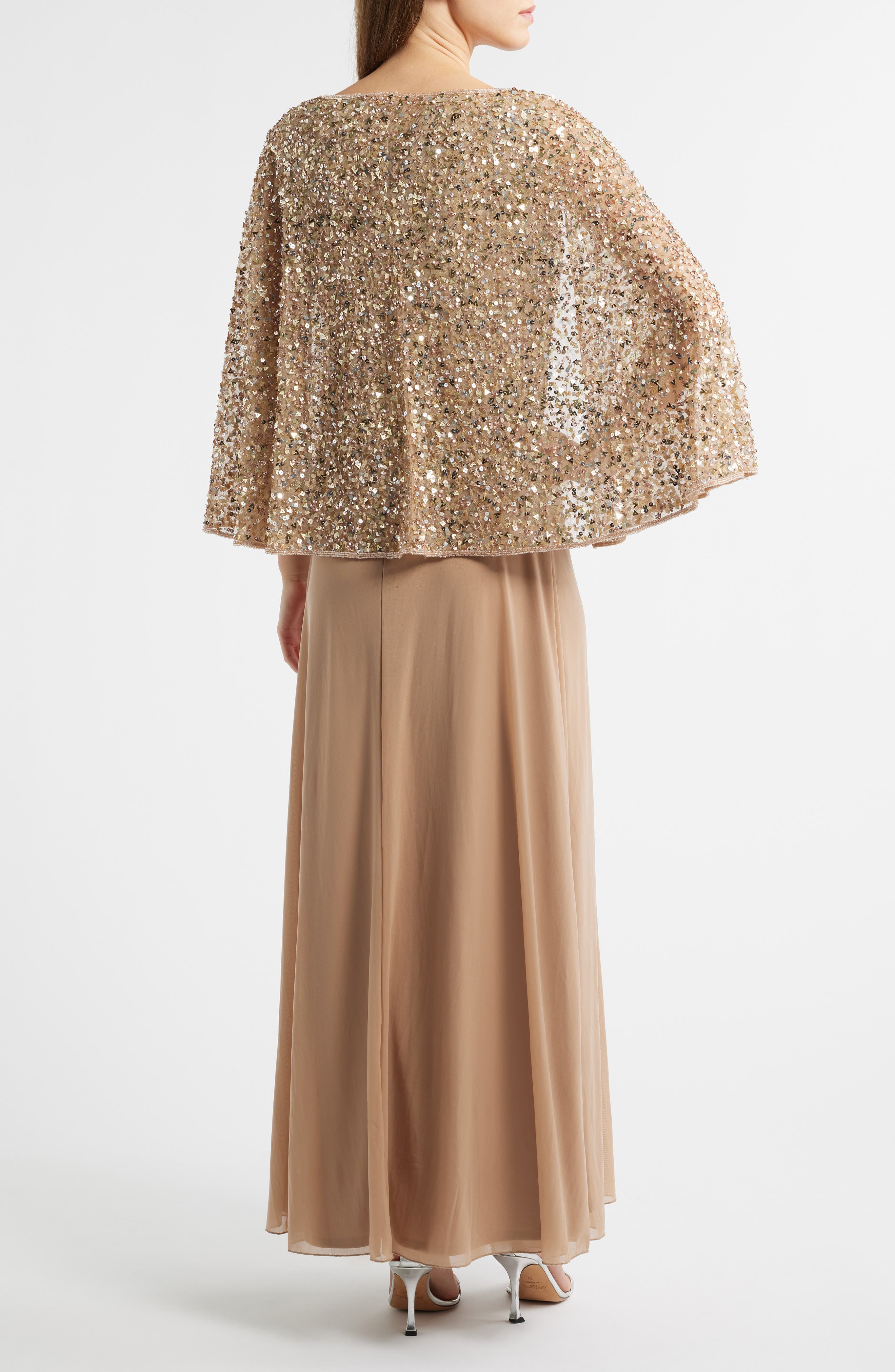 Beaded Chiffon Gown - image 2