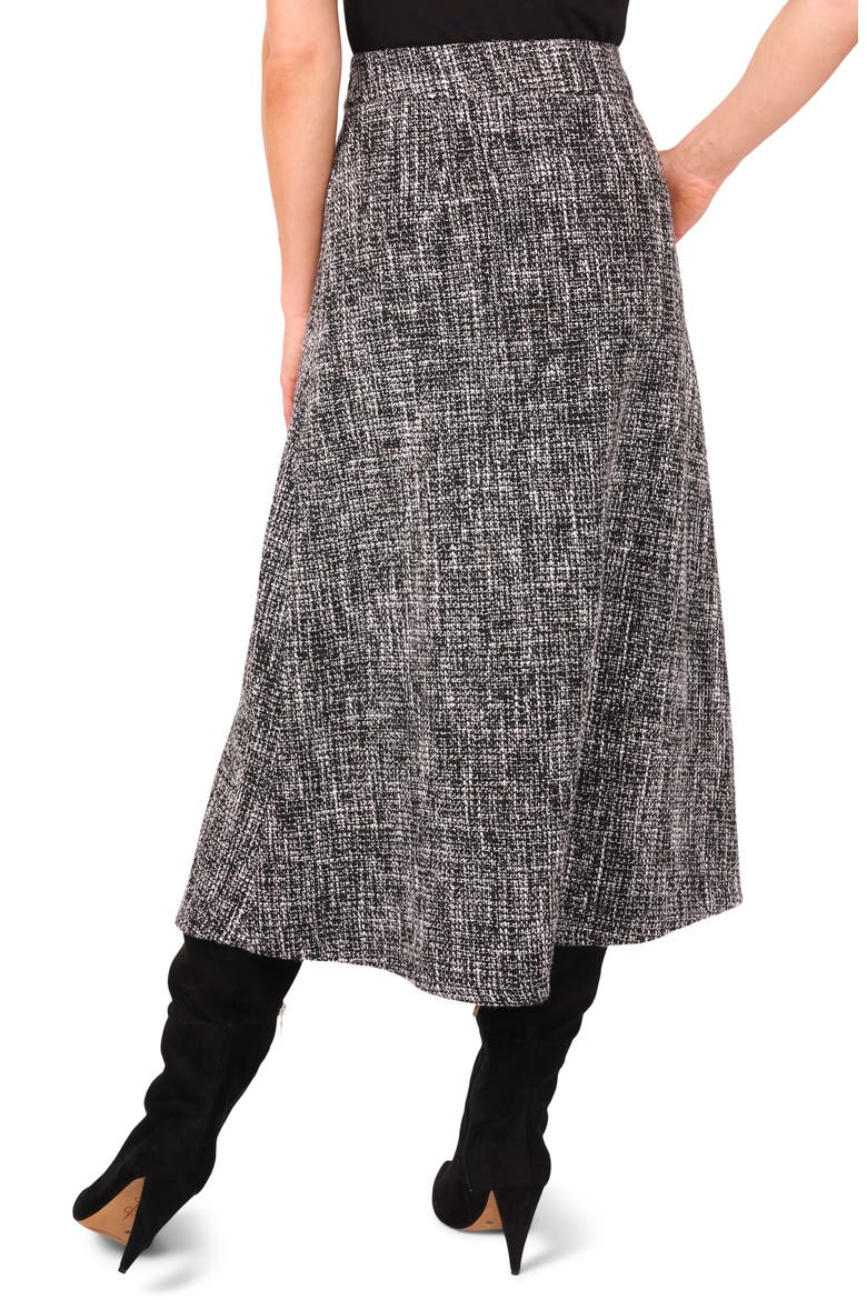 Flare Midi Skirt, Alternate, color, RICH BLACK