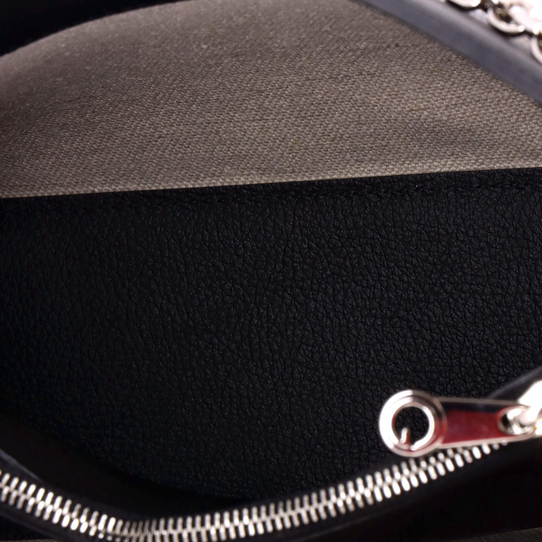 Structured Rouette Chain Shoulder Bag Coated Canvas Mini, Alternate, color, Black