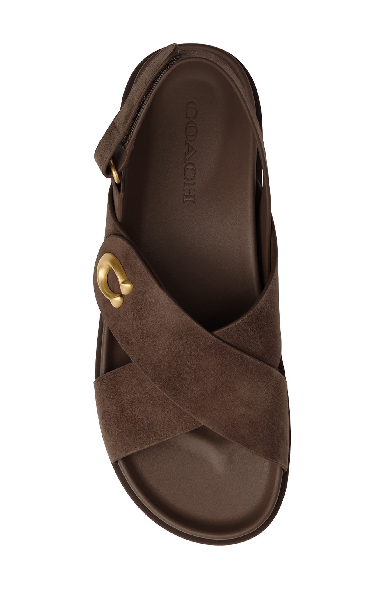 Sculpted C Slingback Sandal, Alternate, color, CHOCOLATE