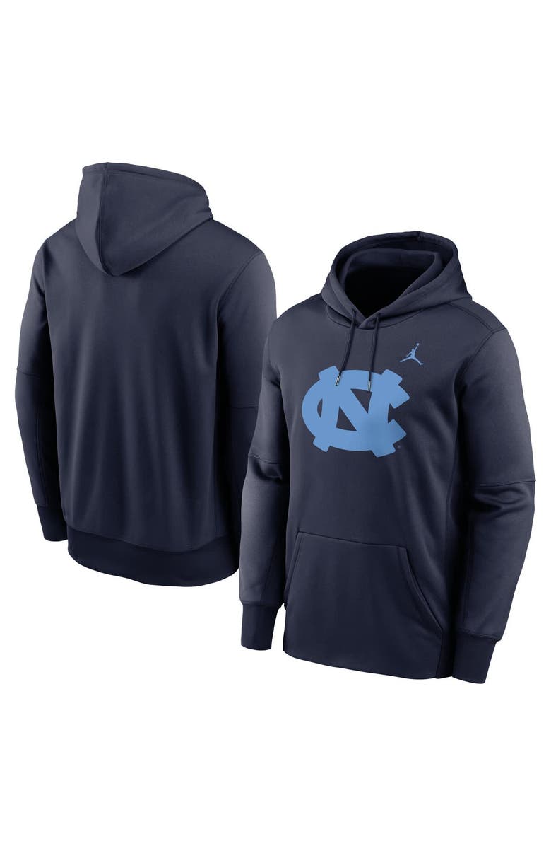 Jordan Brand Men's Jordan Brand Navy North Carolina Tar Heels Primetime Endzone Performance Pullover Hoodie, Alternate, color,