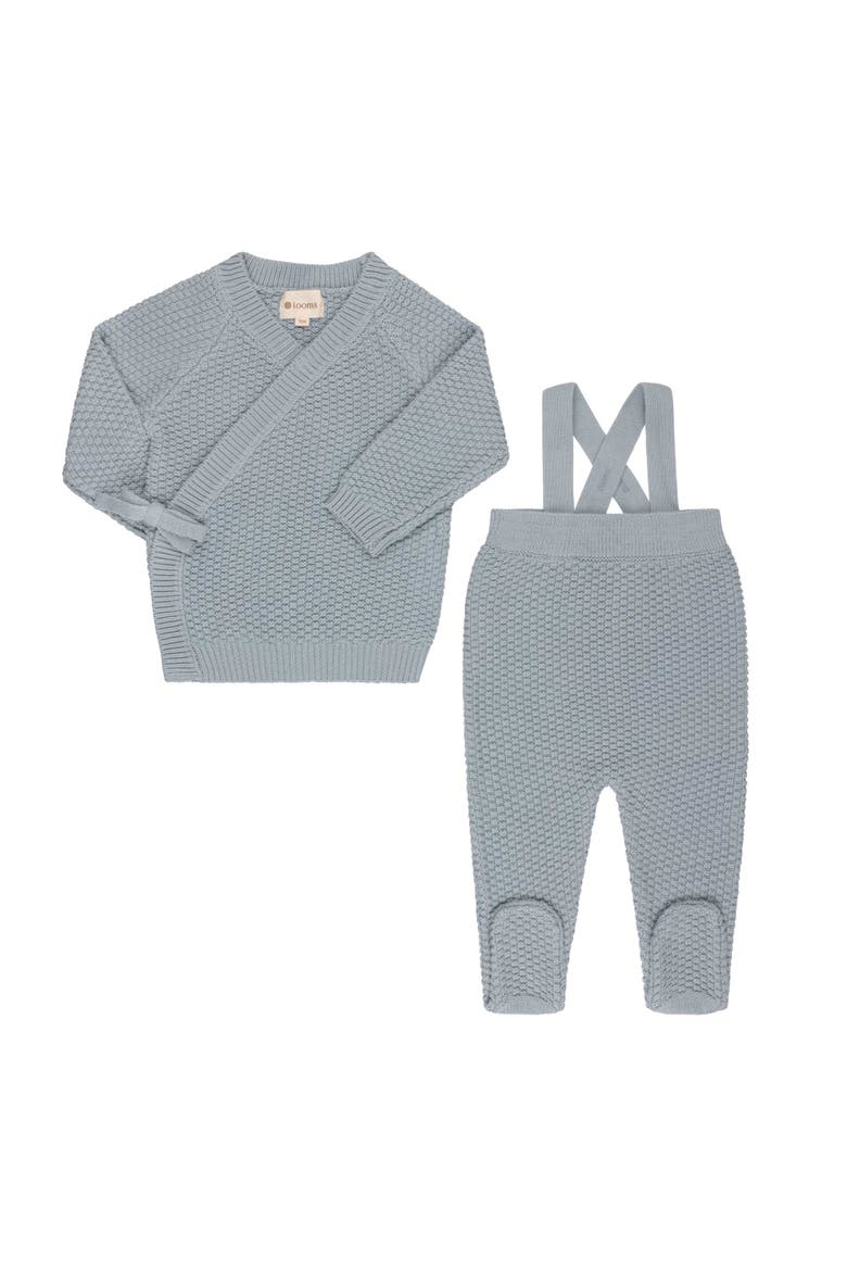 Looms Moss Knit Collection - Baby Set, Main, color, Blue