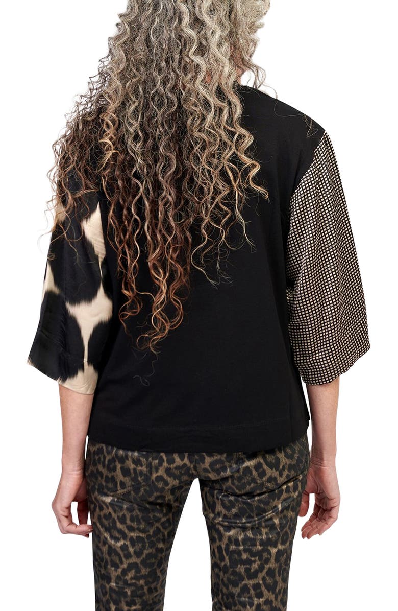 Alembika Serene print mixed media tee, Alternate, color,