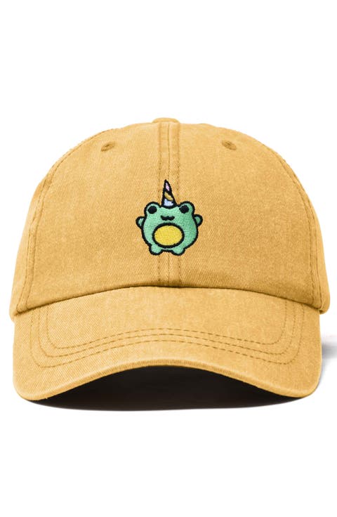 Froggy Unicorn Embroidered Cap