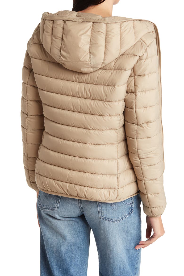 Daisy Packable Hooded Puffer Jacket, Alternate, color, MAC BEIGE