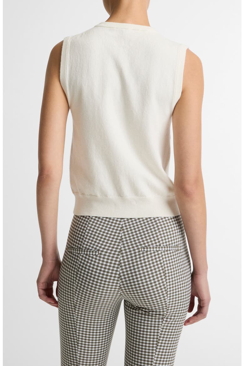 Button Front Sweater Vest, Alternate, color, OFF WHITE