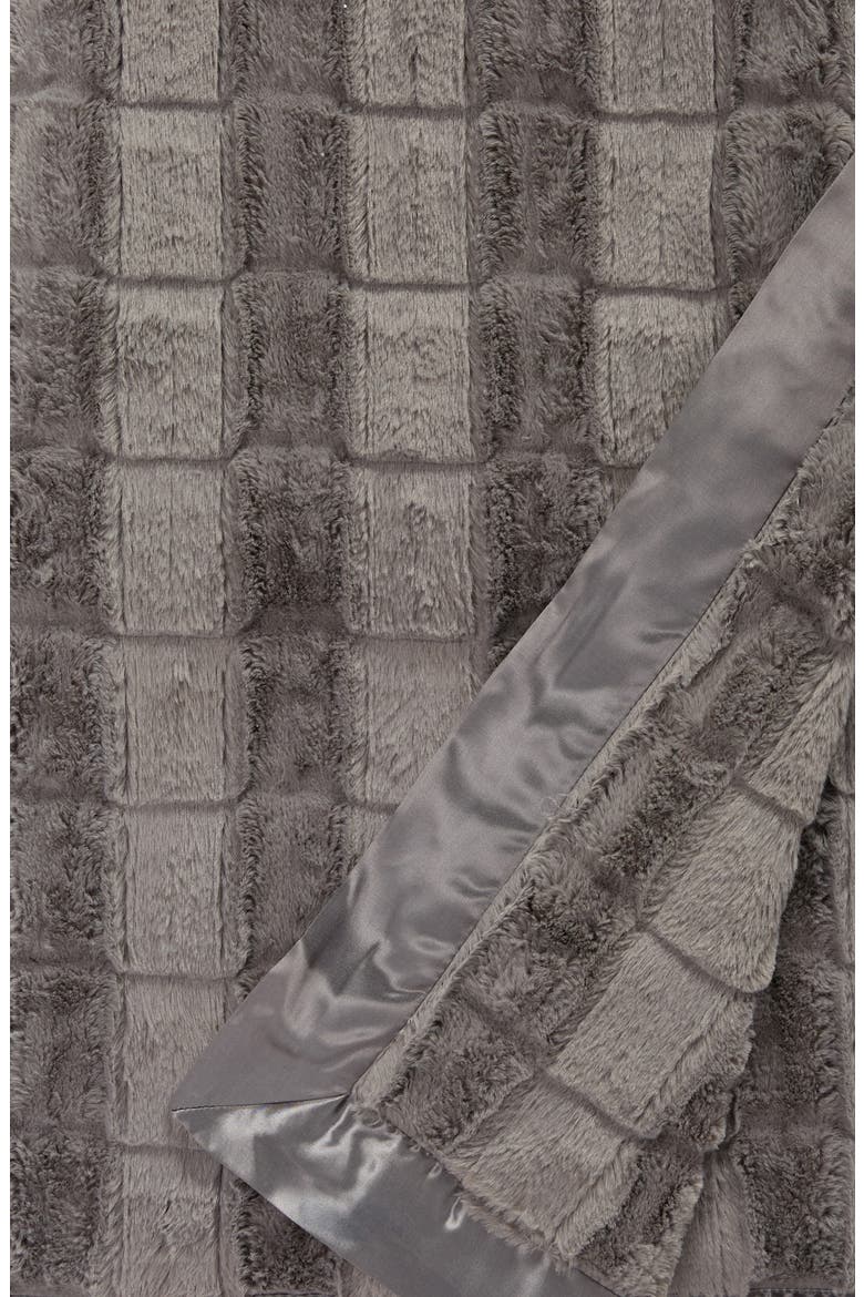 Luxe Waterfall Extra Large Throw Blanket, Alternate, color, CHARCOAL