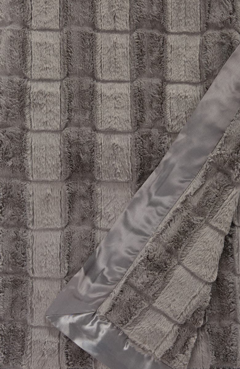 Little Giraffe Luxe Waterfall Extra Large Throw Blanket, Alternate, color, Charcoal