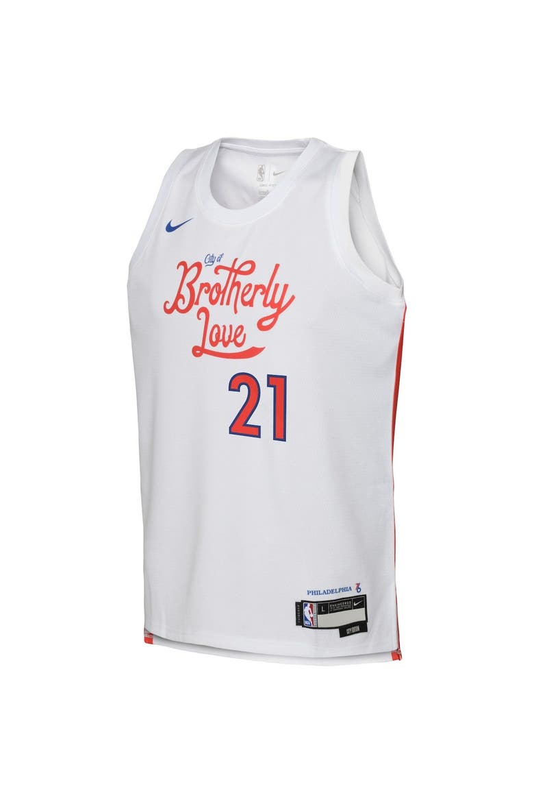 Youth Nike Joel Embiid White Philadelphia 76ers 2022/23 Swingman Jersey - City Edition, Alternate, color, White