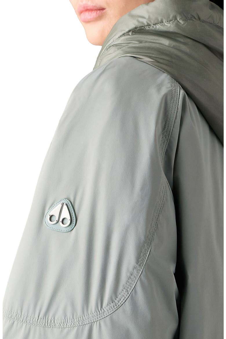 Tegan Water Repellent Layered Down Bomber Jacket, Alternate, color, DUSTY JADE