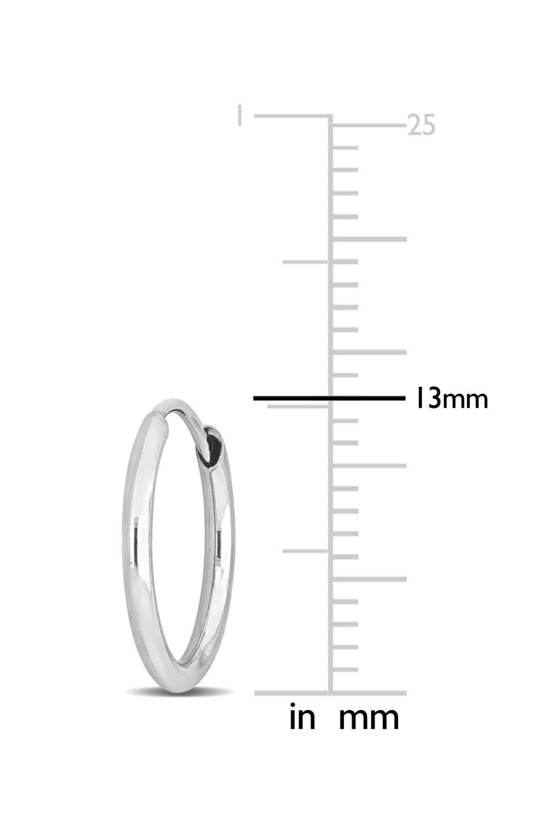 DELMAR 14K White Gold 13mm Hoop Earrings, Alternate, color, White Gold