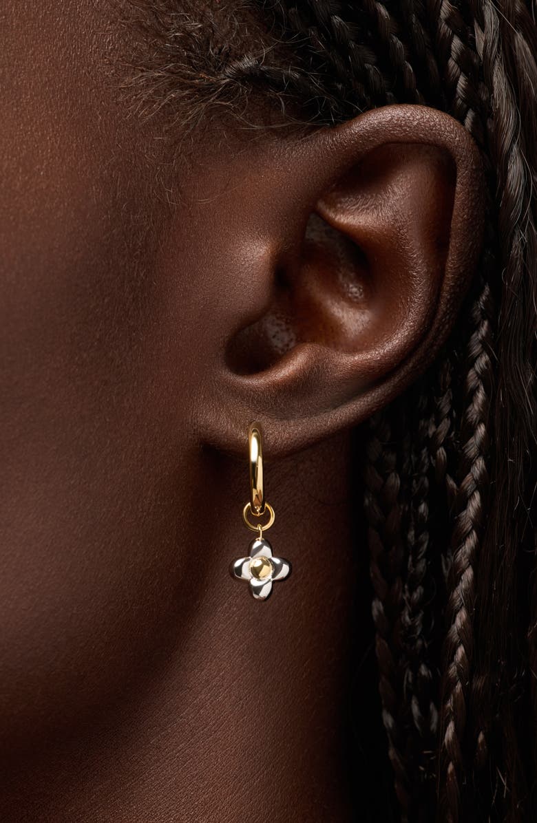 Ana Luisa Liora Drop Hoop Earrings, Alternate, color, Gold / Silver