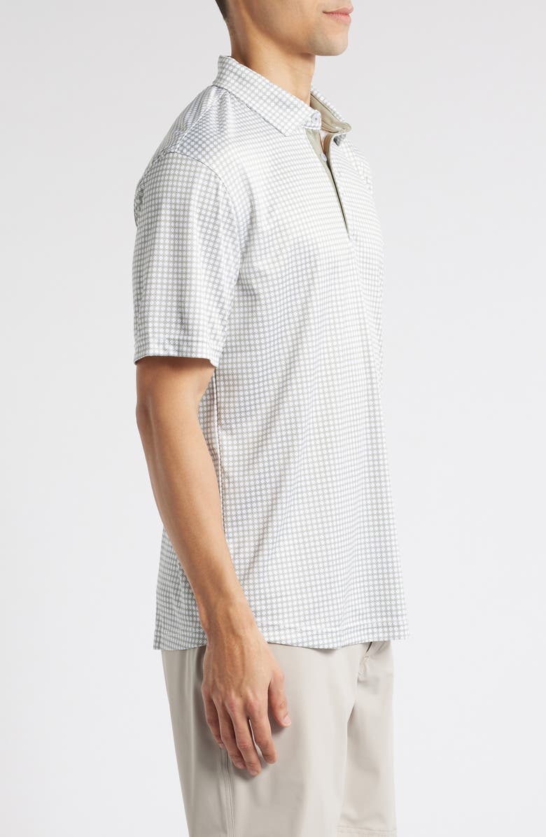 Swannies Tanner Geo Print Performance Golf Polo, Alternate, color, Olive