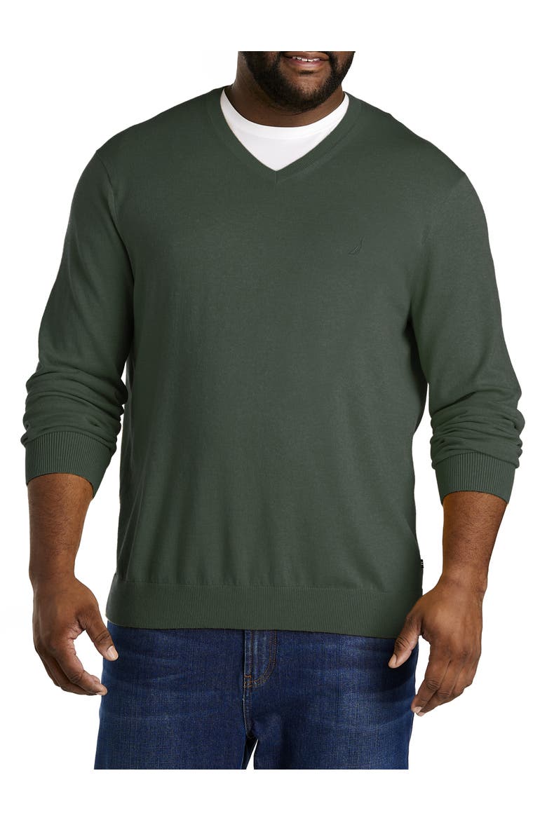 Big & Tall Navtech Crewneck Sweater, Main, color, DEEP FOREST