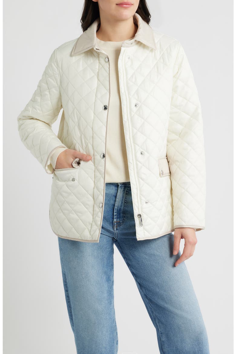 Quilted Jacket, Main, color, CREAM
