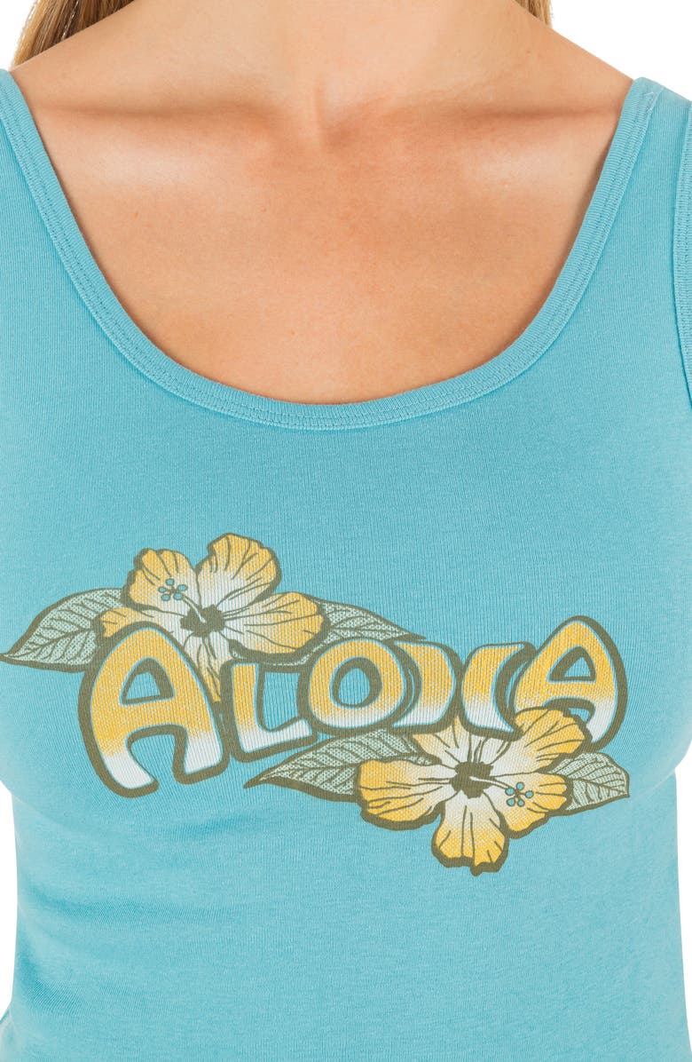 Hurley Aloha Scoop Neck Crop Tank, Alternate, color, Maui Blue