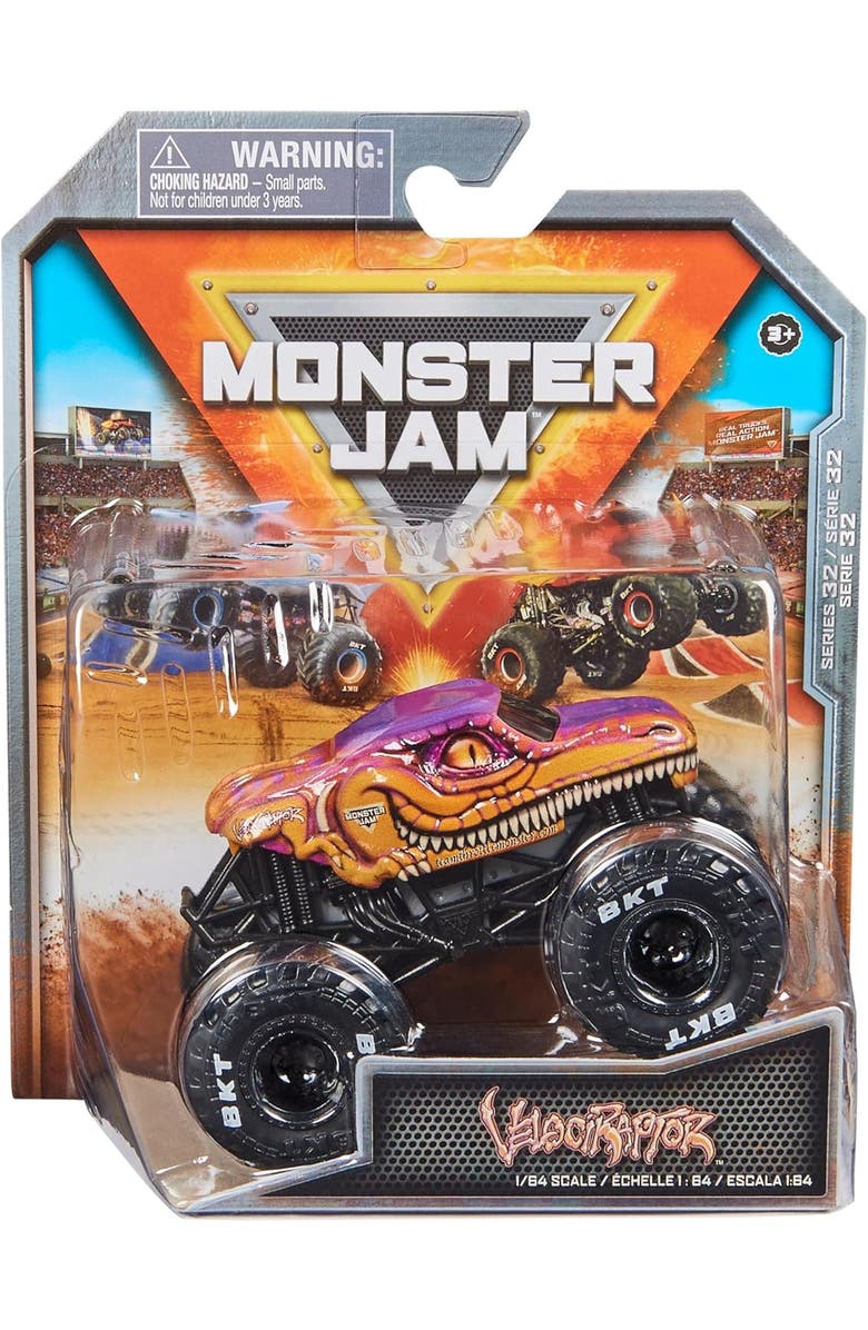 Grave Digger Mini Velociraptor Die Cast Vehicle, Main, color, Orange