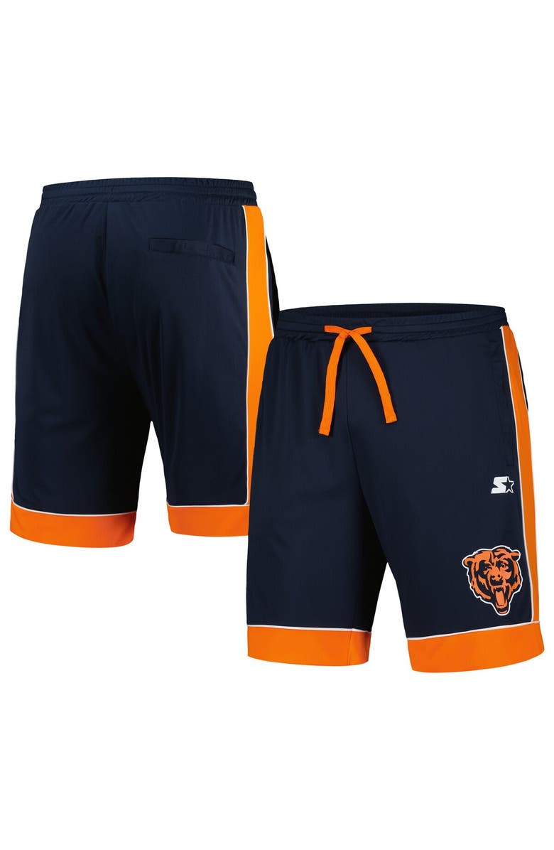 STARTER Men's Starter Navy/Orange Chicago Bears Fan Favorite Fashion Shorts, Main, color, 