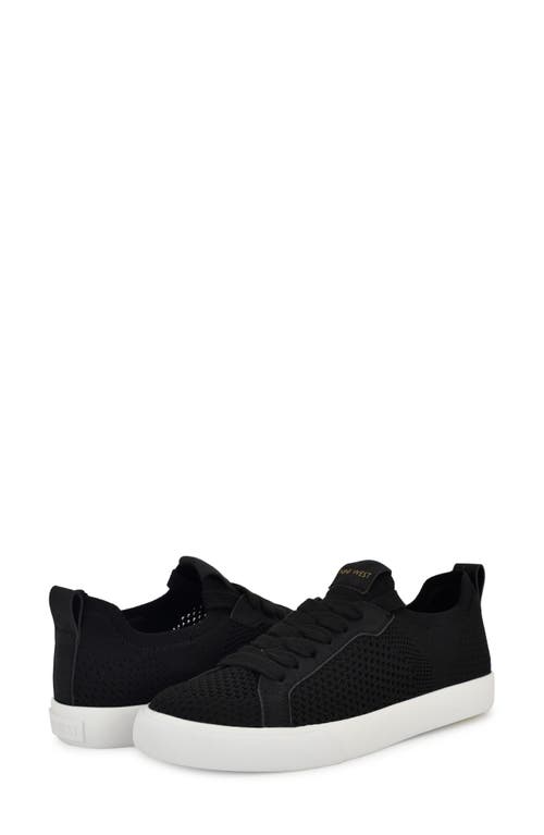Nine West Lala Lace-up Sneaker In Black