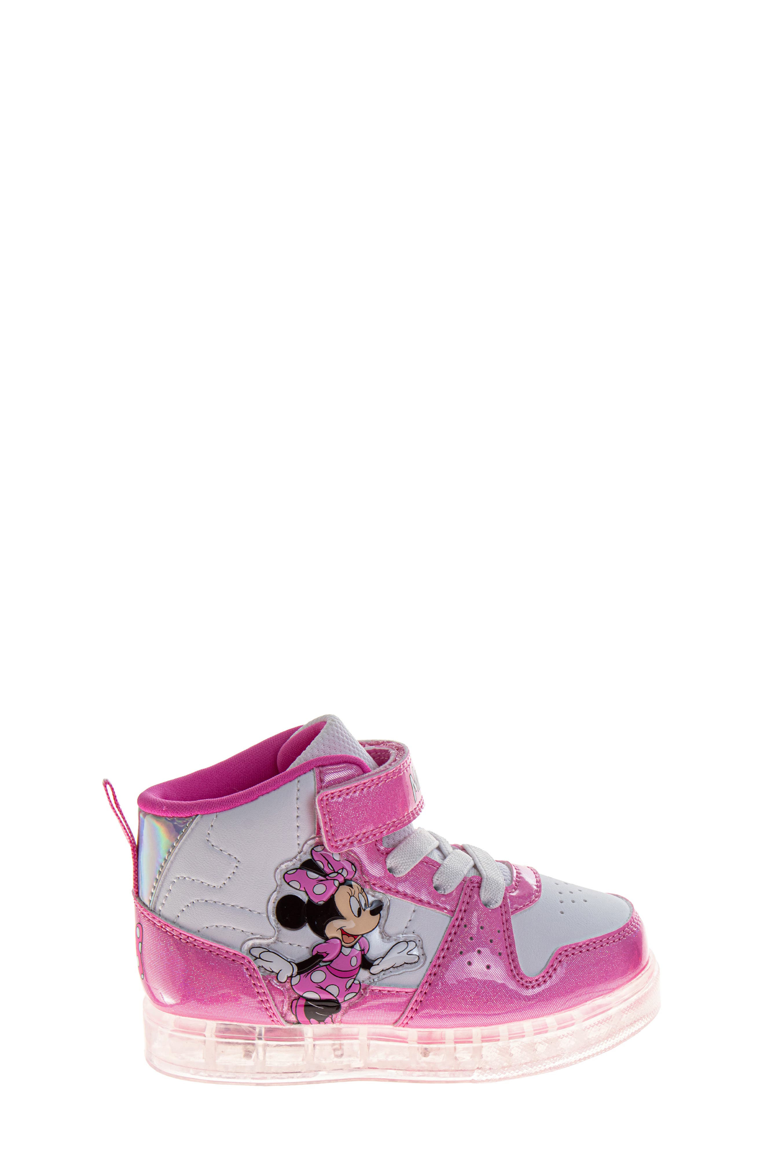JOSMO x Disney<sup>®</sup> Kids' Minnie Mouse High Top Sneaker, Alternate, color, Pink White