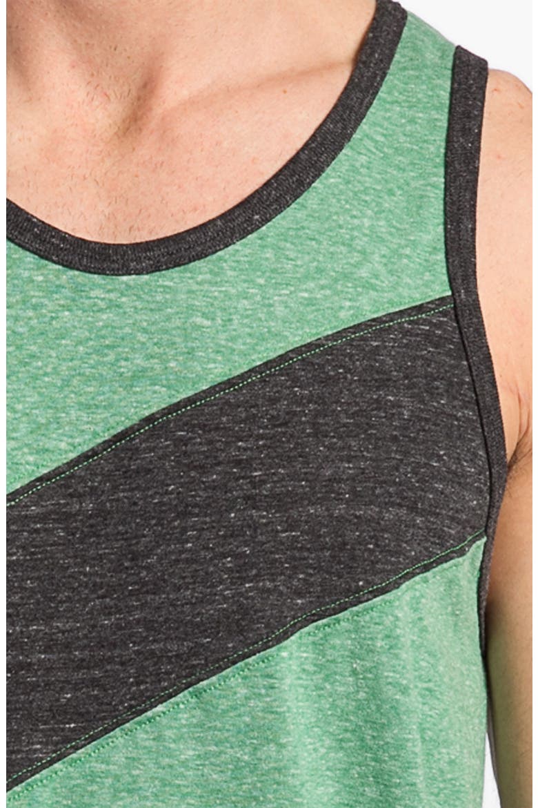 Colorblock Tank, Alternate, color, EMERALD/ HTR BLK