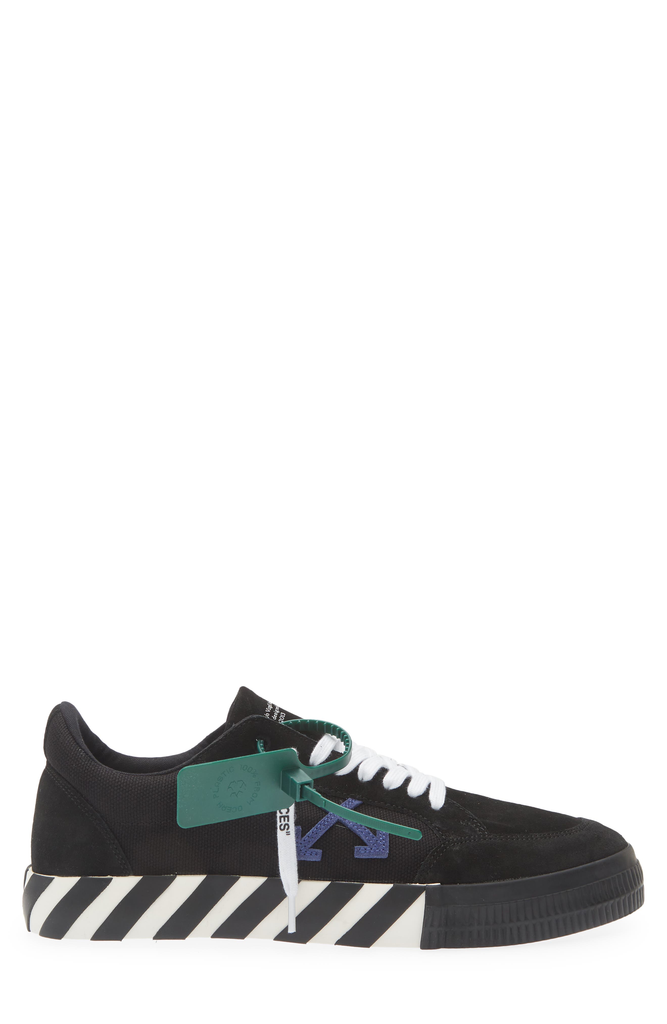 Off-White <p>Low Vulcanized Sneaker (Men)</p>, Alternate, color, Black Navy Blue