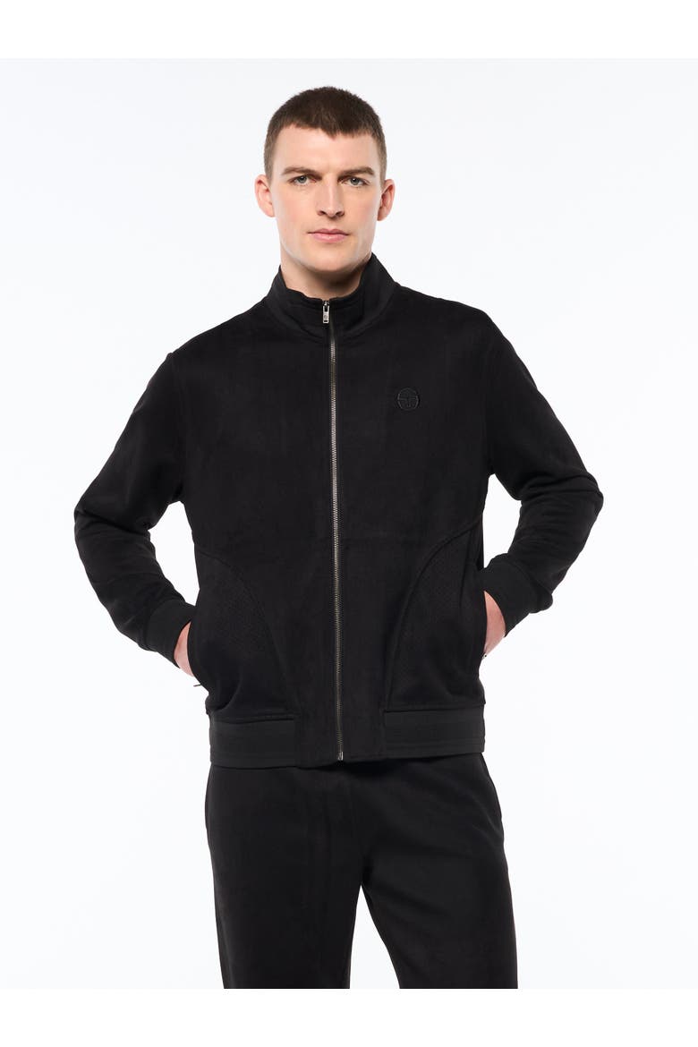 Camoscio Track Jacket, Main, color, BLACK BEAUTY