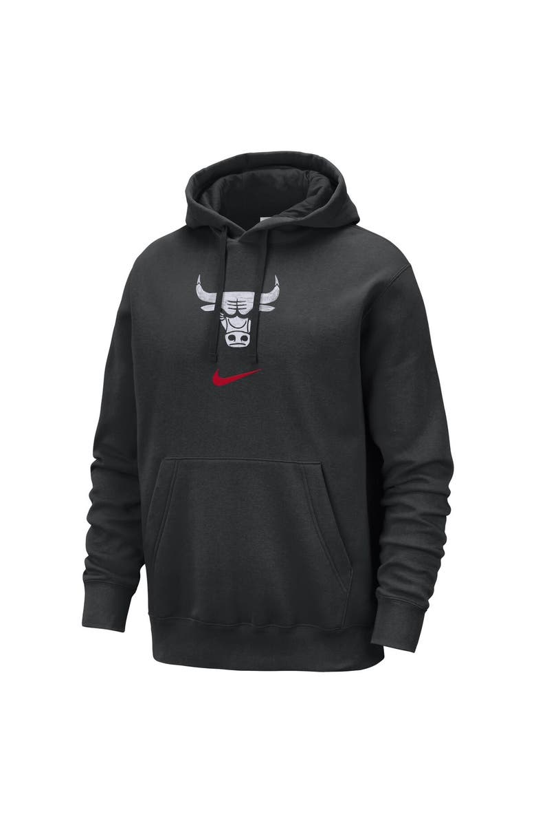 Nike Men's Nike Black Chicago Bulls 2023/24 City Edition Essential Club Pullover Hoodie, Alternate, color, 