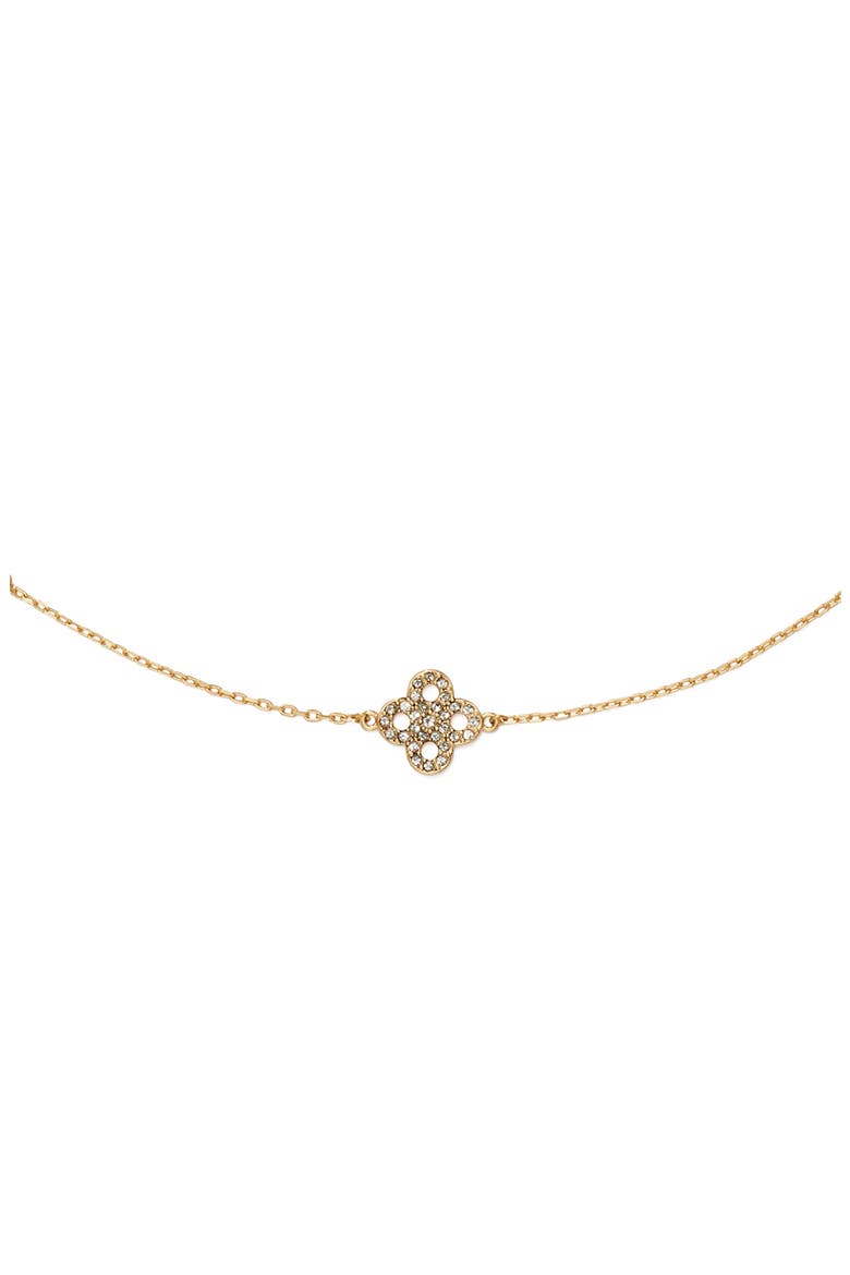 Forget Me Not Pavé Necklace, Alternate, color, TORY GOLD / CRYSTAL