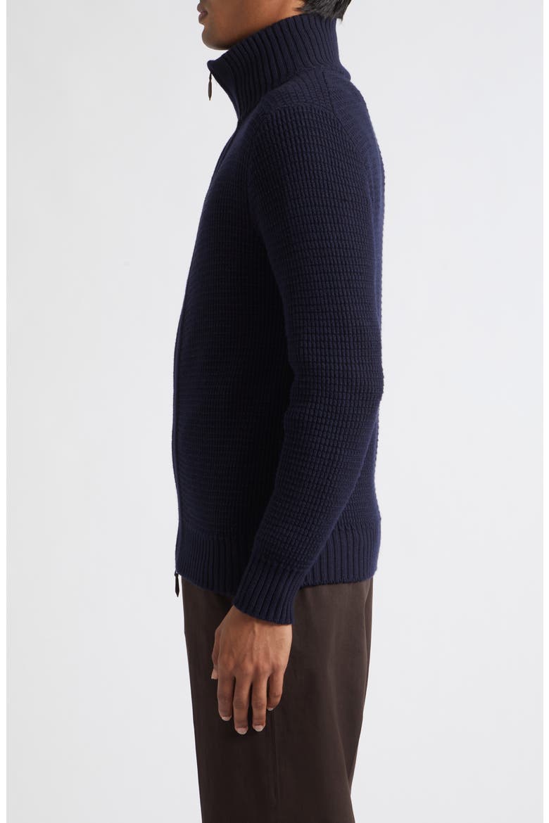 Wool Bomber Cardigan, Alternate, color, NAVY