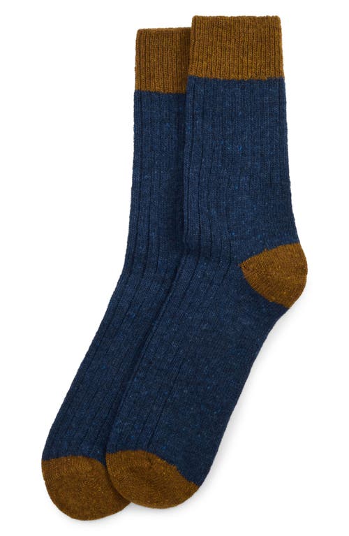 Barbour Houghton Wool Blend Socks In Blue
