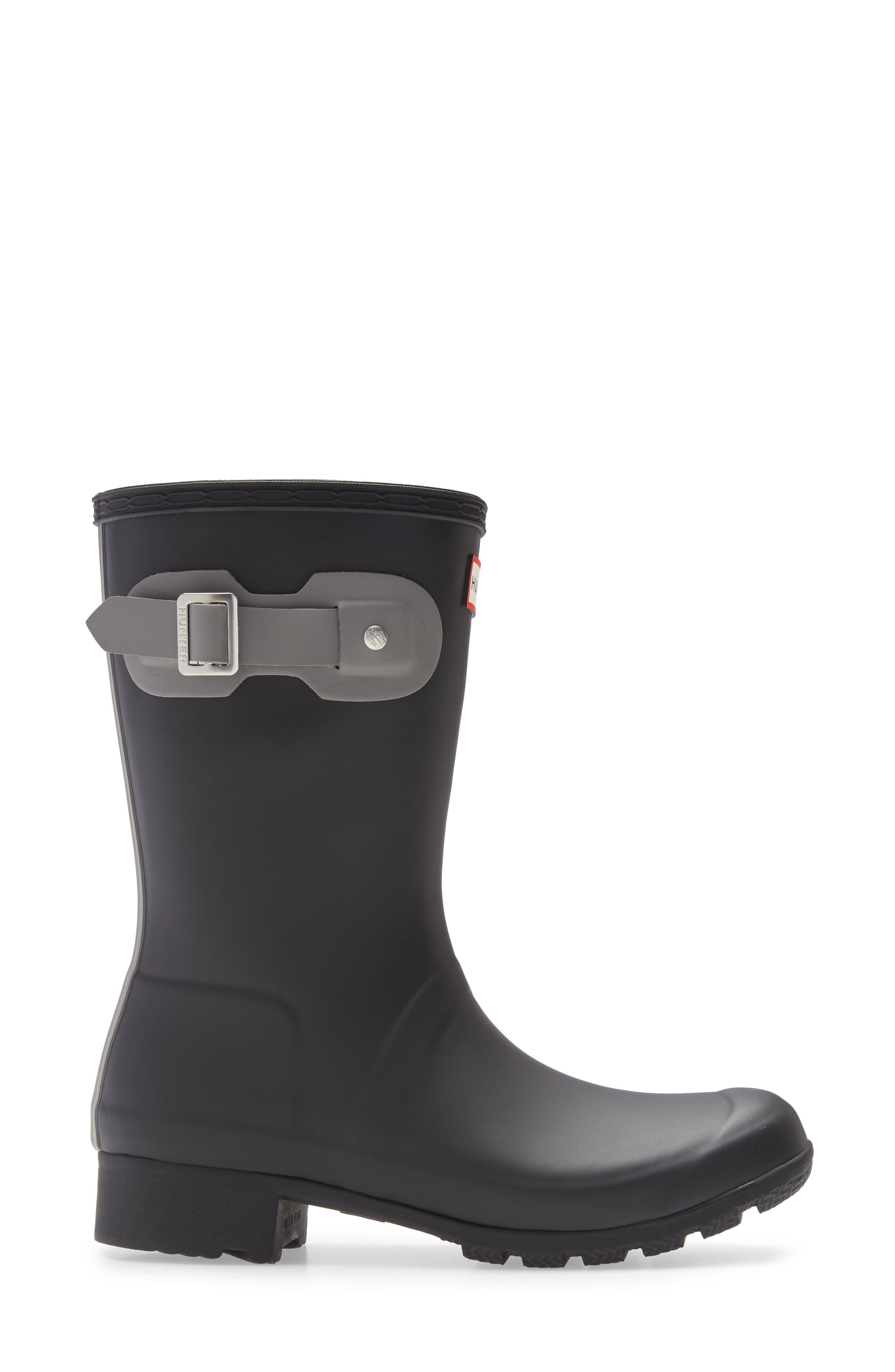 Original Tour Short Packable Rain Boot, Alternate, color, BLACK/ MERE RUBBER