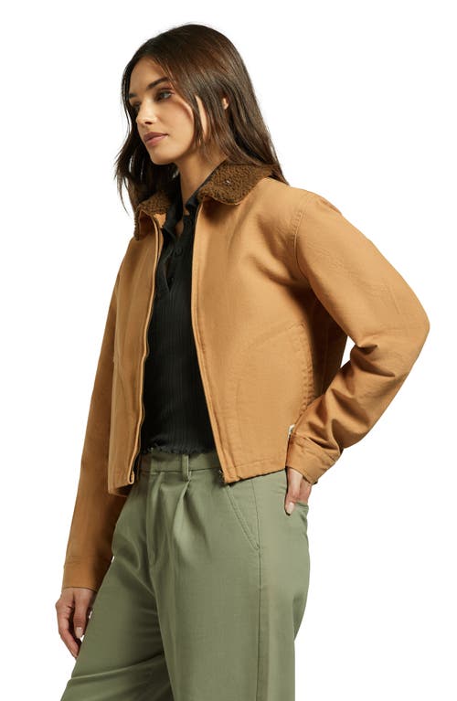 Brixton Mechanic's Garage Cotton Canvas Jacket In Brown