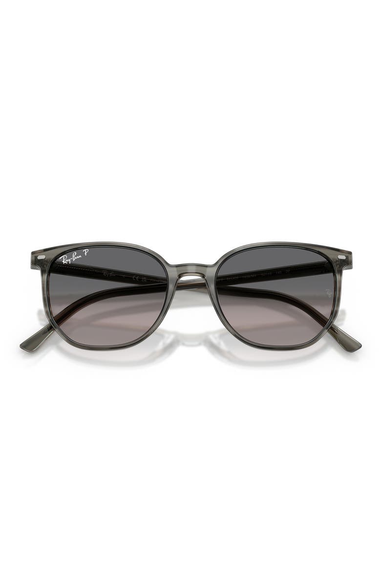 Elliot 54mm Polarized Square Sunglasses, Alternate, color, STRIPED GREY / GREY GRADIENT