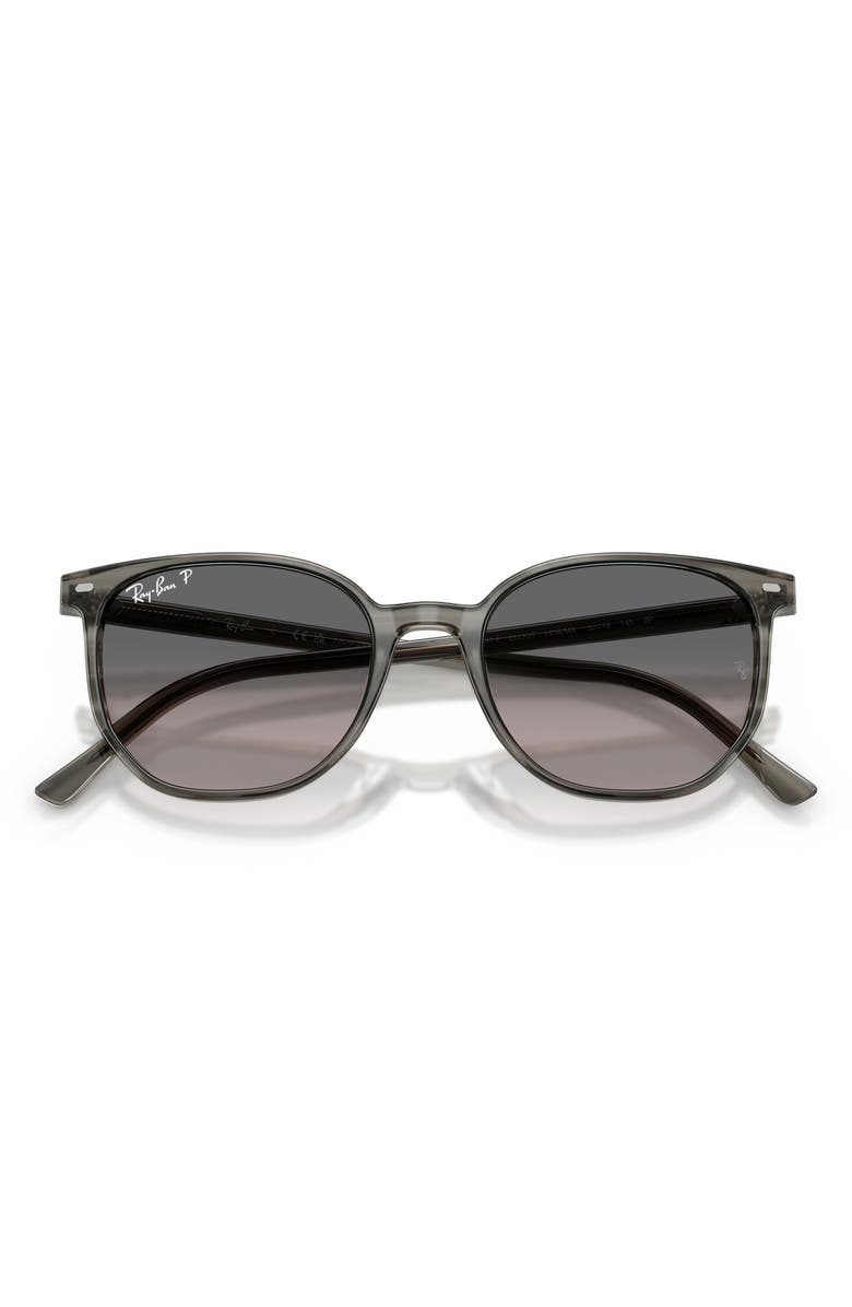 Ray-Ban Elliot 54mm Polarized Square Sunglasses, Alternate, color, Striped Grey / Grey Gradient