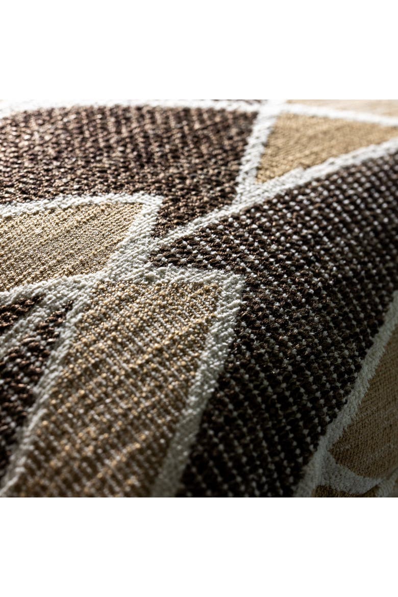 Facet Chenille Indoor & Outdoor Woven Accent Pillow & Insert, Alternate, color, Tiger's Eye