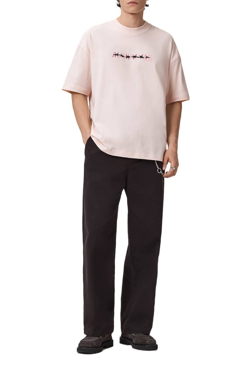 AllSaints Deterent Cotton Graphic T-Shirt, Alternate, color, Soft Pink